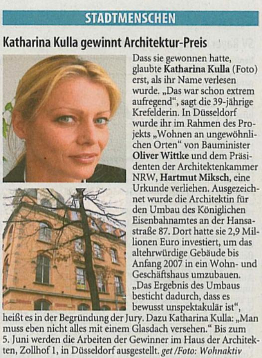 Katharina Kulla gewinnt Architektur-Preis